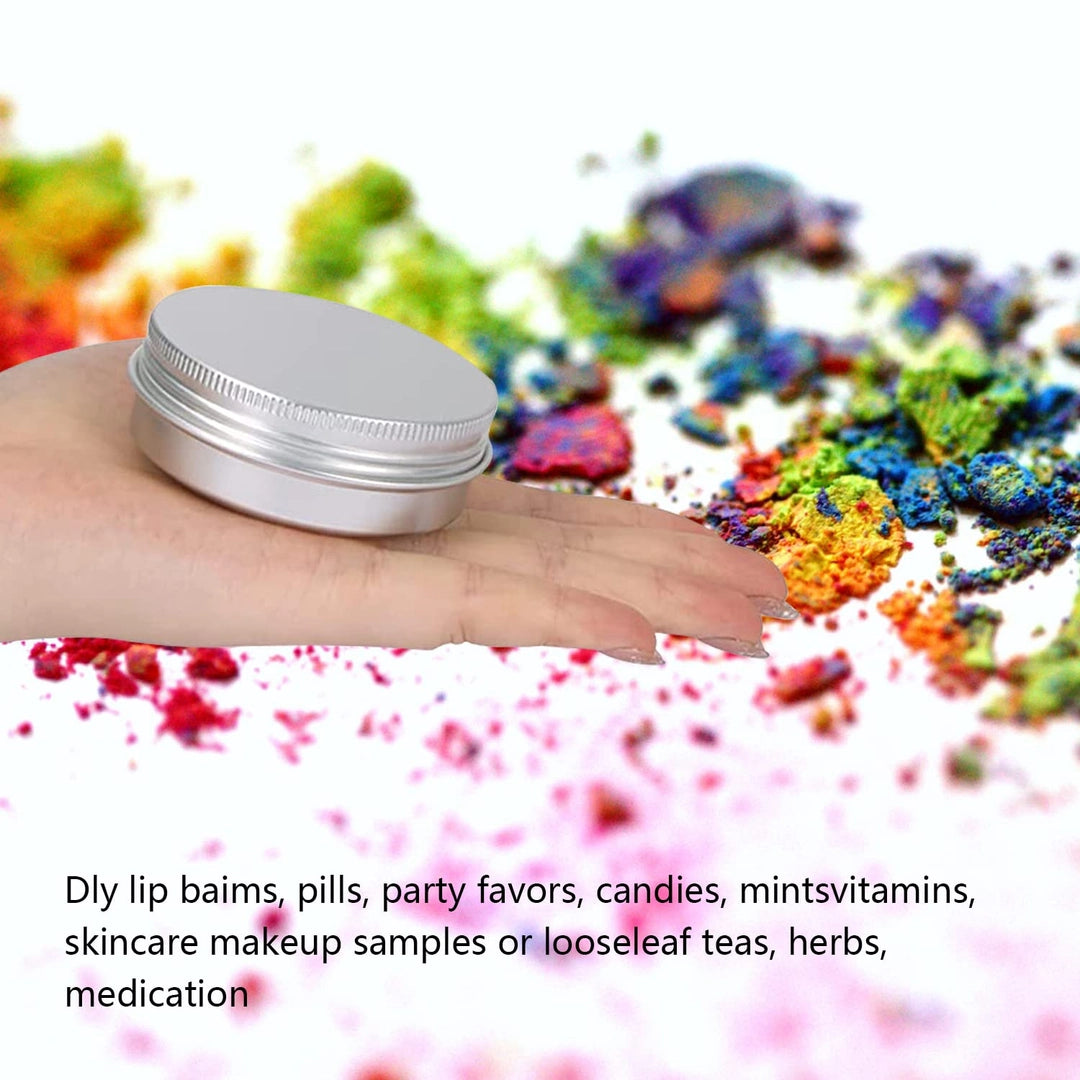 Zestaw Puszki aluminiowe z łopatkami etykietami 12 szt Pojemniki Metalowe