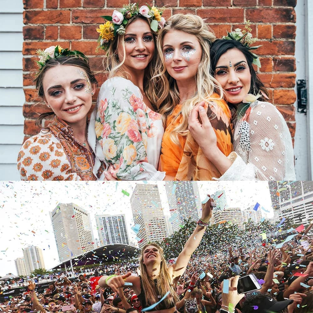 Brokat kosmetyczny do twarzy ciała paznokci DIY 10 kolorów festival glitter Drugie zdjęcie produktu