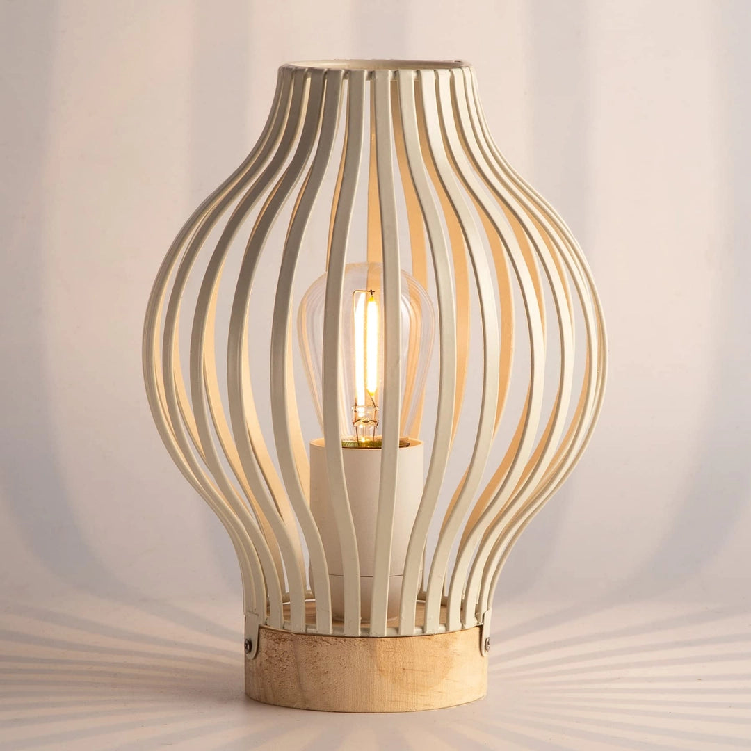 Designerska lampka LED stołowa retro 20,3 cm – zasilanie na baterie