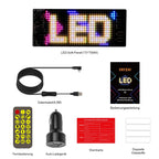 Wyświetlacz LED RGB do auta z Bluetooth, pilotem i aplikacją mobilną