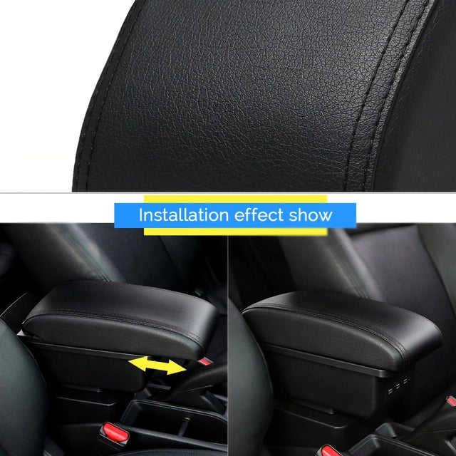 Podłokietnik samochodowy Peugeot 207 207CC Ekoskóra z portami USB schowkiem