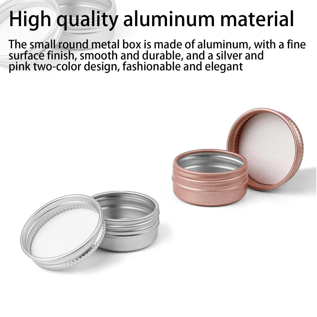 Pojemniczki aluminiowe 10 ml z zakrętką zestaw srebrno-różowe 10 sztuk na kosmetyki krem Drugie zdjęcie produktu