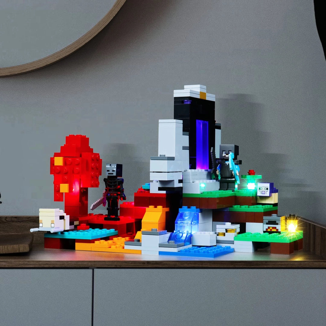 Zestaw LED do LEGO Minecraft Ruined Portal 21172 – podświetlenie zestawu