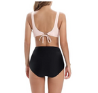 Kostium Strój Kąpielowy Dwuczęsciowy Wyszczuplający Bikini Wysoki Stan