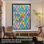 Folia okienna witrażowa samoprzylepna Kolorowa 3D z efektem pryzmatu 60x200 cm