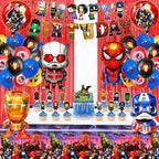 Zestaw Imprezowy Marvel Avengers Komiks Balony Obrus Akcesoria Urodzinowe