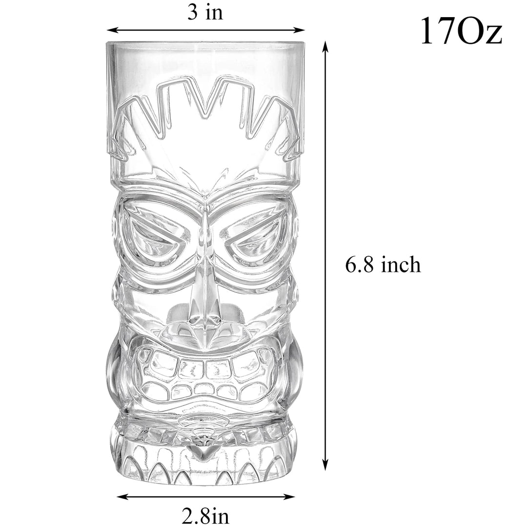 Szklanki kubki plastikowe  500 ml 8 szt. do drinków i koktajli w stylu hawajskim