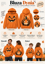 Bluza Dynia Halloween dla dzieci i dorosłych - prospekt