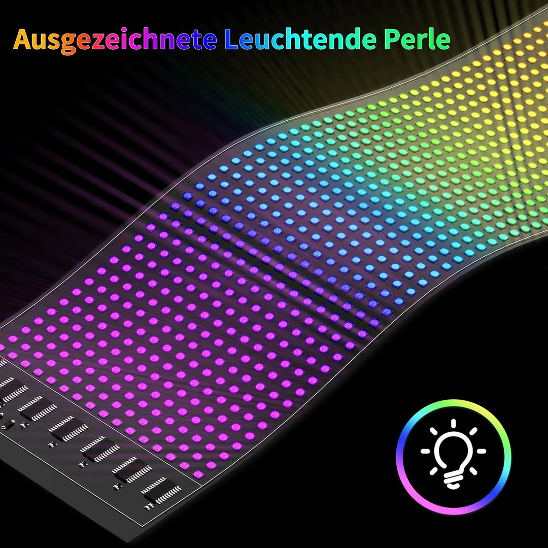 Wyświetlacz LED RGB do auta z Bluetooth, pilotem i aplikacją mobilną