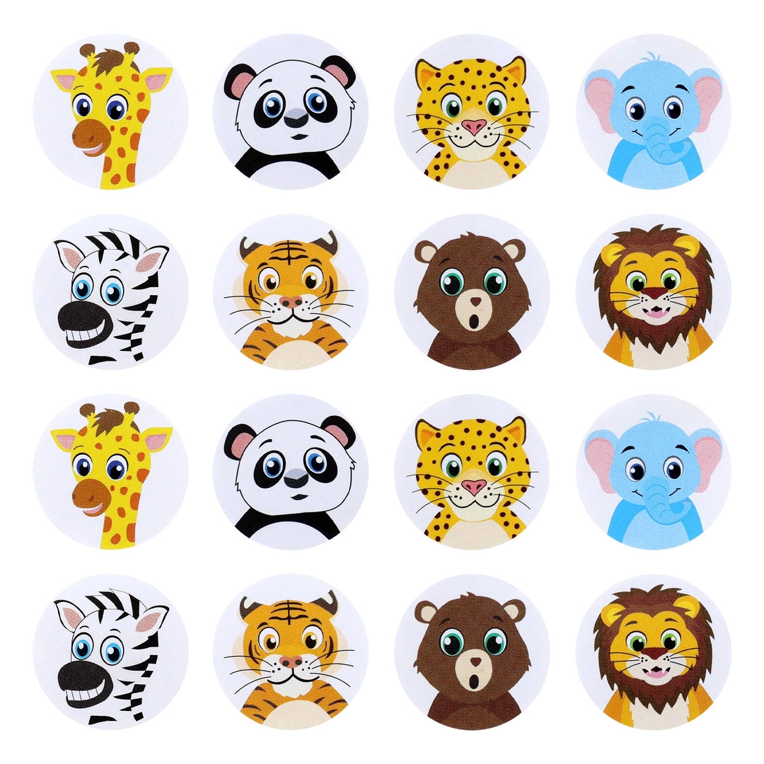 Naklejki Dla Dzieci Kolorowe ze zwierzętami Rolka 500szt nagrody DIY dla dzieci upominki Drugie zdjęcie produktu