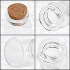 Mini buteleczki szklane z korkiem 3 cm – zestaw 100 szt. do rękodzieła i dekoracji