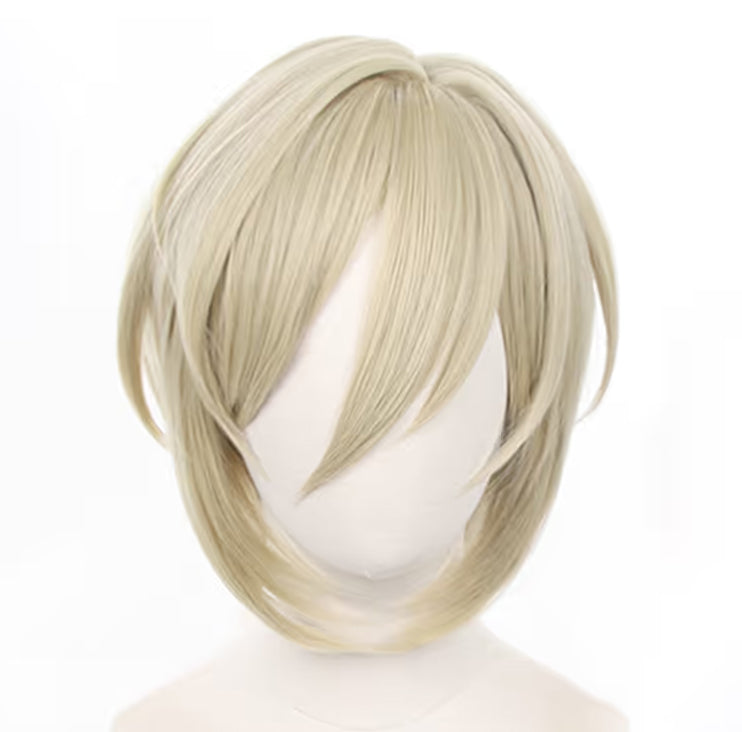 Peruka Anime Manga Blond Włosy Jasna Fryzura Cosplay z Mangi Uniwersalna