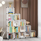 Regał modułowy 16 kostek 125x120 cm organizer z półkami na książki ubrania
