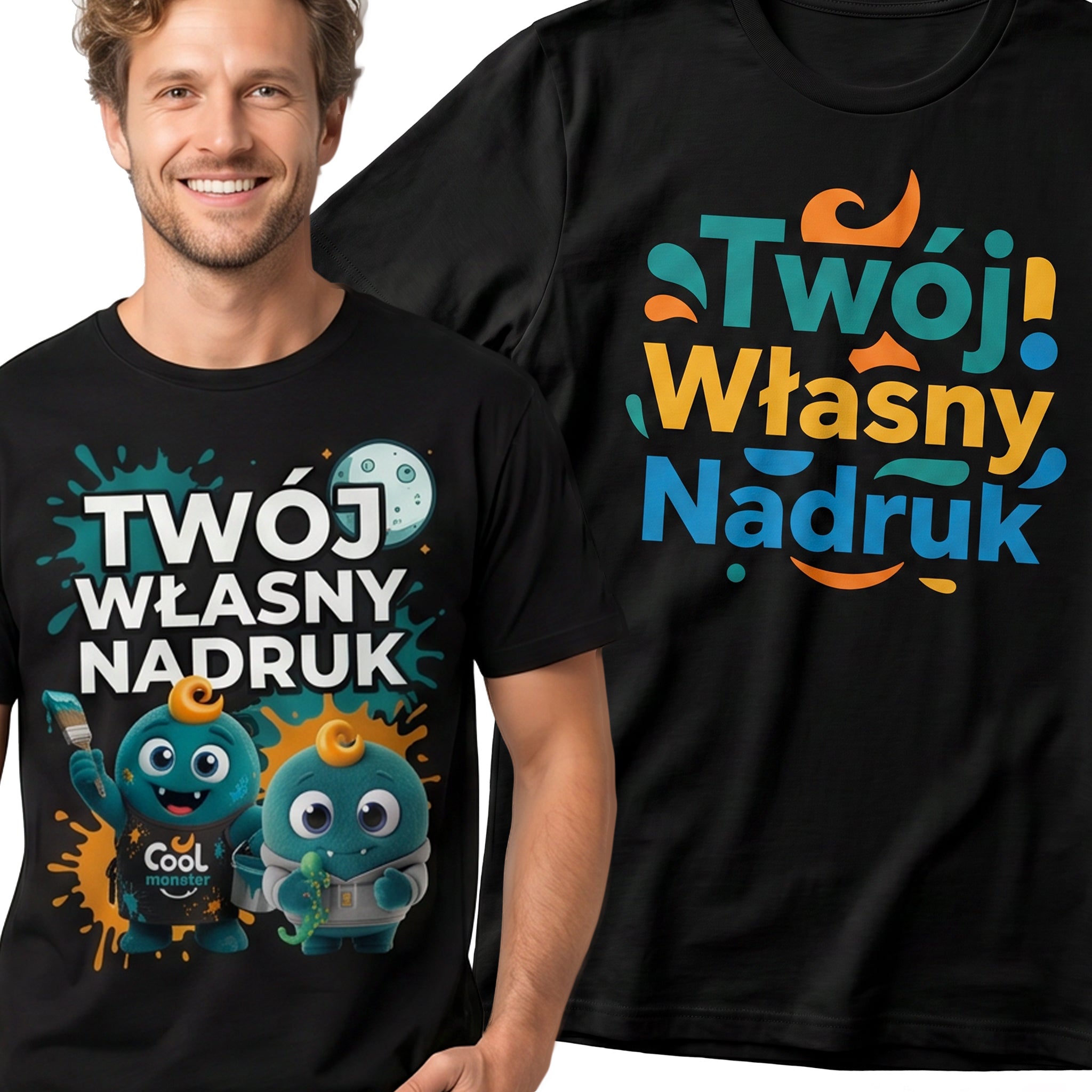 Koszulka Dla Dorosłych z Własnym Nadrukiem , T-Shirt 190g - Jakość Premium - Pełen Kolor Drugie zdjęcie produktu