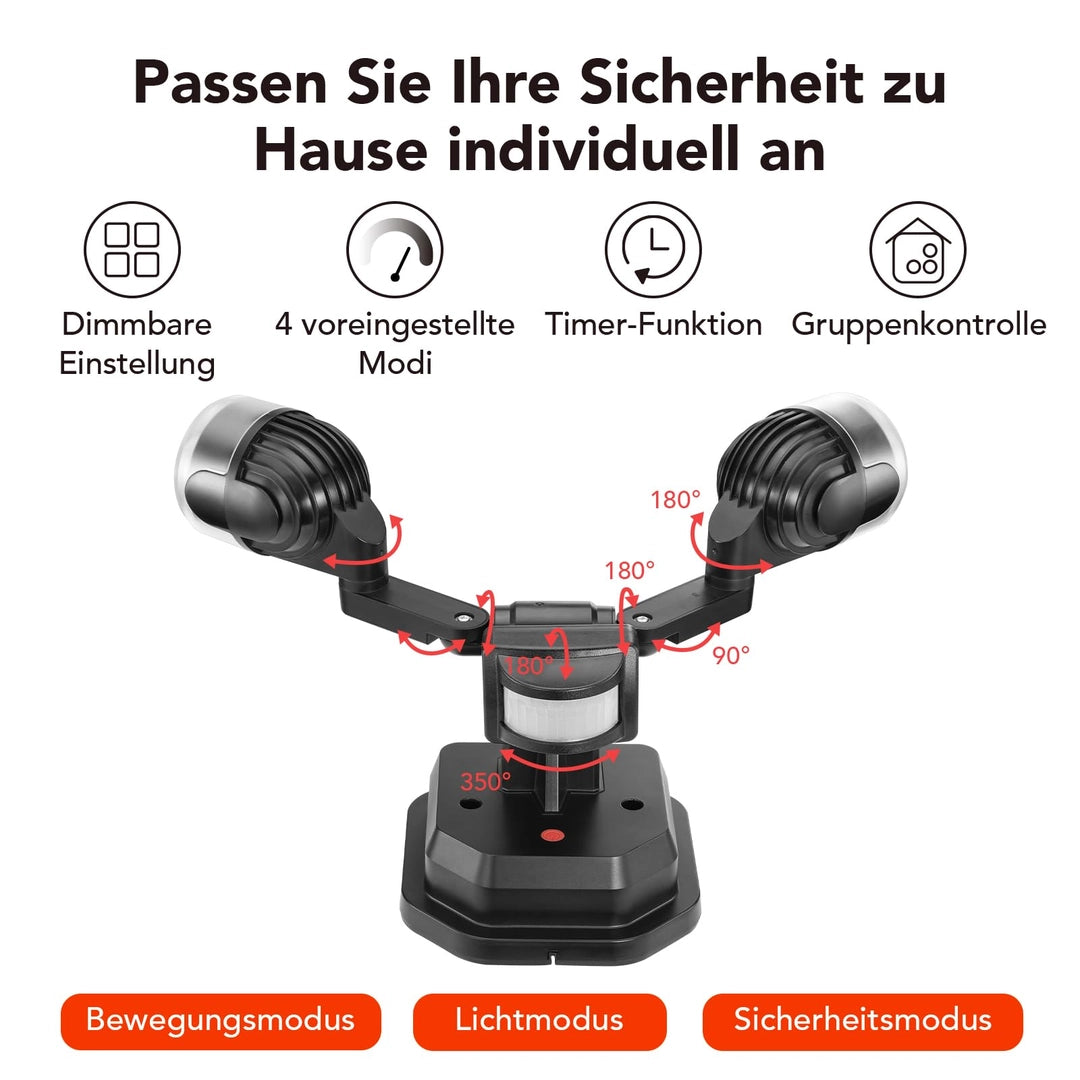 Lampa reflektor LED z czujnikiem ruchu WiFi Alexa Google IP65 inteligentna lampa zewnętrzna