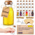 Zestaw 24 szklanych buteleczek 100ml z korkiem i etykietami do dekoracji DIY