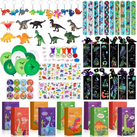 Zestaw imprezowy Upominki Torebki Balony z dinozaurami Dinozaury dla dzieci
