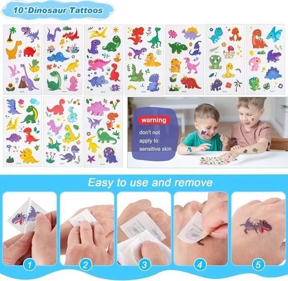 Zestaw imprezowy Upominki Torebki Balony z dinozaurami Dinozaury dla dzieci