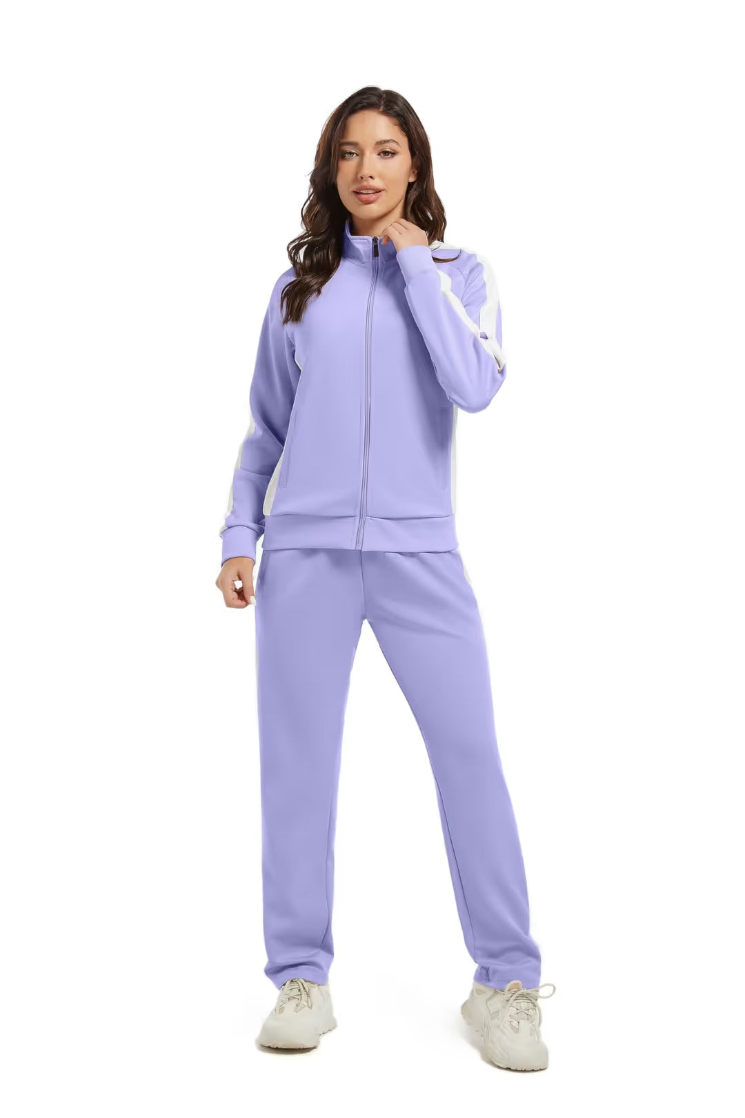 Liliowy dres damski XL - widok z przodu