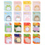 Zestaw 32 karteczek samoprzylepnych sticky notes zwierzątka kawaii
