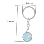 Breloki do kluczy globus 5 szt. niebiesko-białe zawieszki Globusy