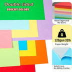 Papier kolorowy A4 100 arkuszy – 10 kolorów, 120g, idealny do origami i prac plastycznych