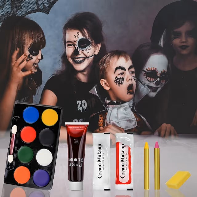 Zestaw do Makijażu Halloween Krew Blizny Lateks Farby do charakteryzacji