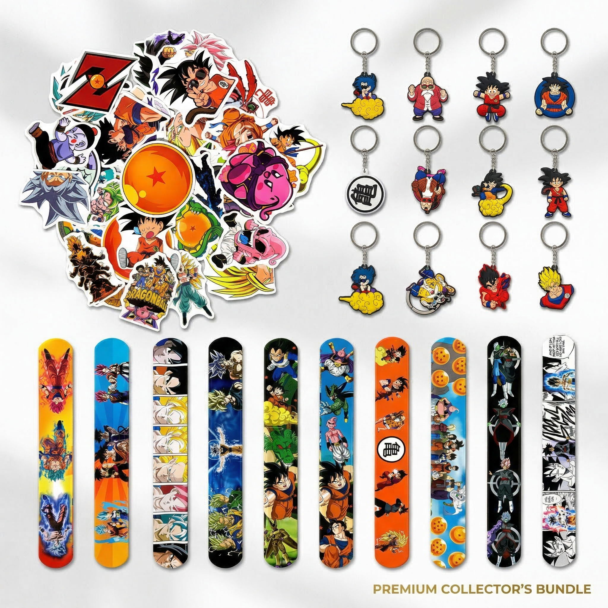 Zestaw Upominki Dragon Ball Anime Manga Na Urodziny dla dzieci Breloki Bransoletki Snap On Naklejki Główne zdjęcie produktu