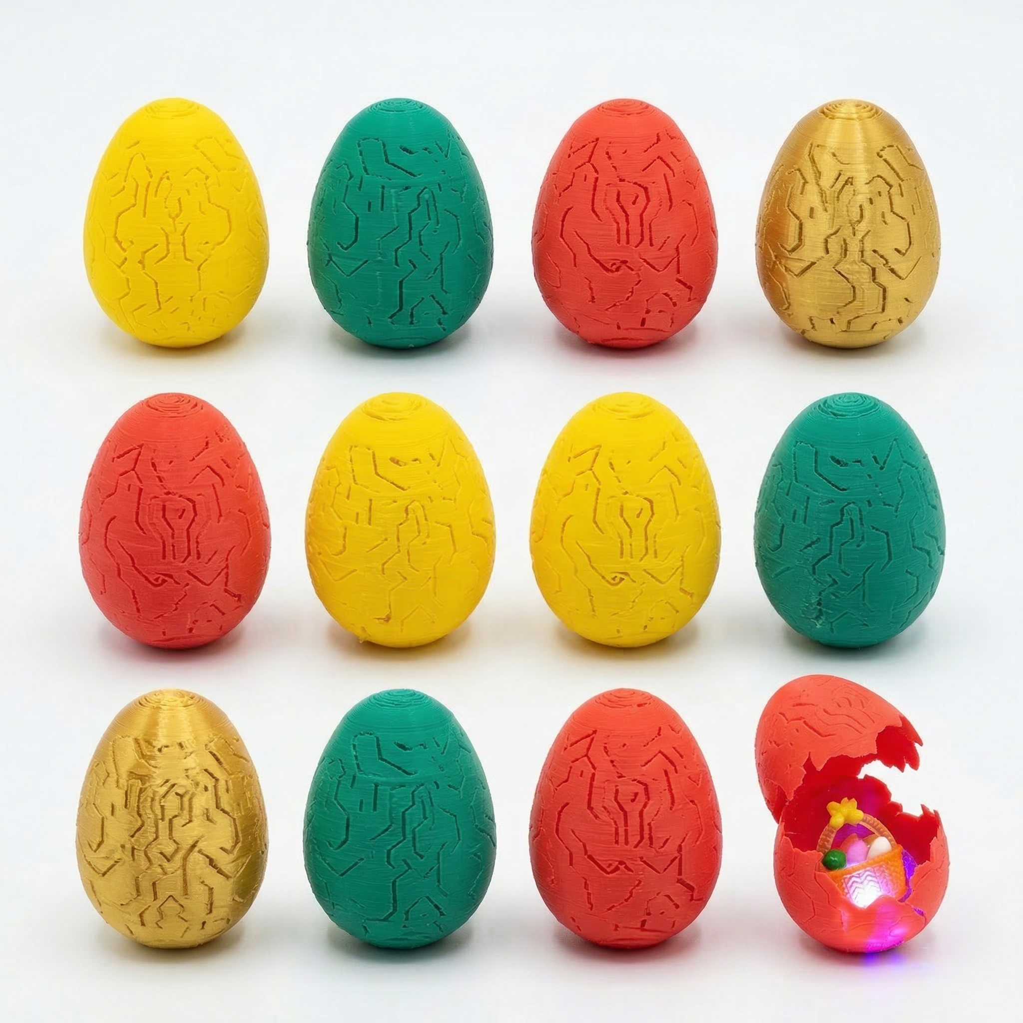 UPOMINKI ZESTAW ZABAWEK Upominków JAJKA niespodzianki Pierścionki LED 12 szt Drugie zdjęcie produktu