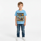 Koszulka Dziecięca Budowniczy Koparki Budowa Personalizowana Cyfrą Na Urodziny