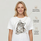 Koszulka Męska Damska T-Shirt Portret Twojego zwierzaka - Personalizowana Idealna na Prezent