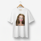 Koszulka Damska Męska Śmieszna MEME DISGUSTED DOLL FACE T-Shirt Oversize Biała Czarna