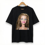 Koszulka Damska Męska Śmieszna MEME DISGUSTED DOLL FACE T-Shirt Oversize Biała Czarna