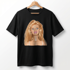 Koszulka Damska Męska Śmieszna MEME DISGUSTED DOLL FACE Zniesmaczona Blondynka T-Shirt Klasyczny