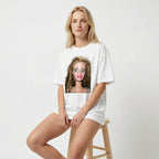 Koszulka Damska Męska Śmieszna MEME DISGUSTED DOLL FACE T-Shirt Oversize Biała Czarna