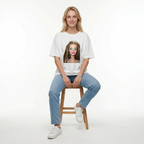 Koszulka Damska Męska Śmieszna MEME DISGUSTED DOLL FACE T-Shirt Oversize Biała Czarna