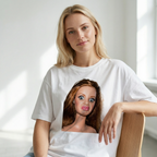 Koszulka Damska Męska Śmieszna MEME DISGUSTED DOLL FACE T-Shirt Oversize