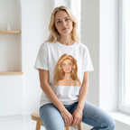Koszulka Damska Męska Śmieszna MEME DISGUSTED DOLL FACE Zniesmaczona Blondynka T-Shirt Klasyczny