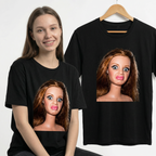 Koszulka Damska Męska Śmieszna MEME DISGUSTED DOLL FACE T-Shirt Klasyczny