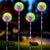 Lampki solarne LED dmuchawce ogrodowe IP65 RGB 4 sztuki na patyku