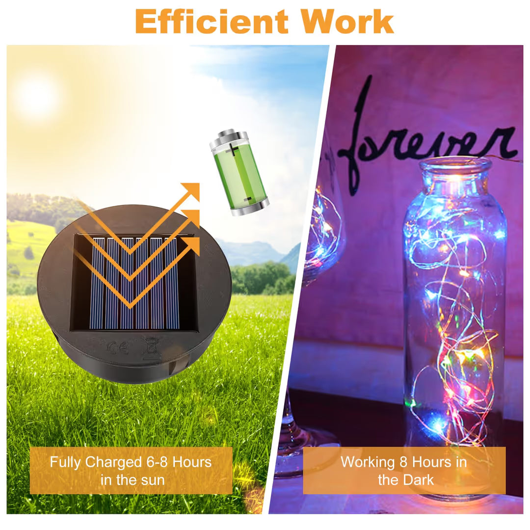 Lampki Solarne Baterie wymienne Zapas LED do Słoików 4 szt Moduł Wkład do Lampionów