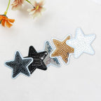 Naszywki termiczne serca i gwiazdki z cekinami – 12 sztuk, złote srebrne łatki DIY