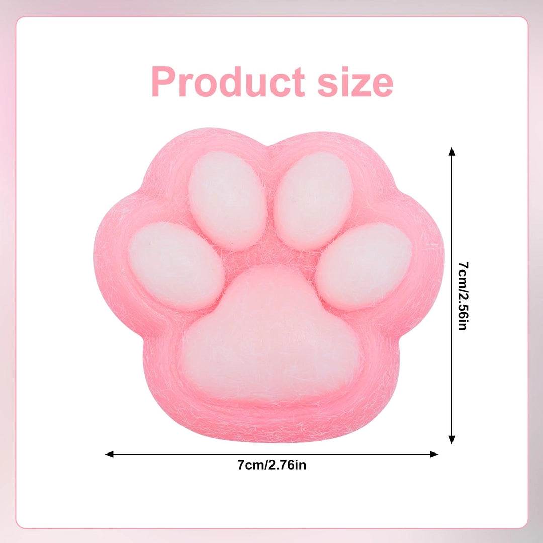 Zabawka antystresowa Gniotek Squishy Kocia różowa łapka z kulkami 7 cm