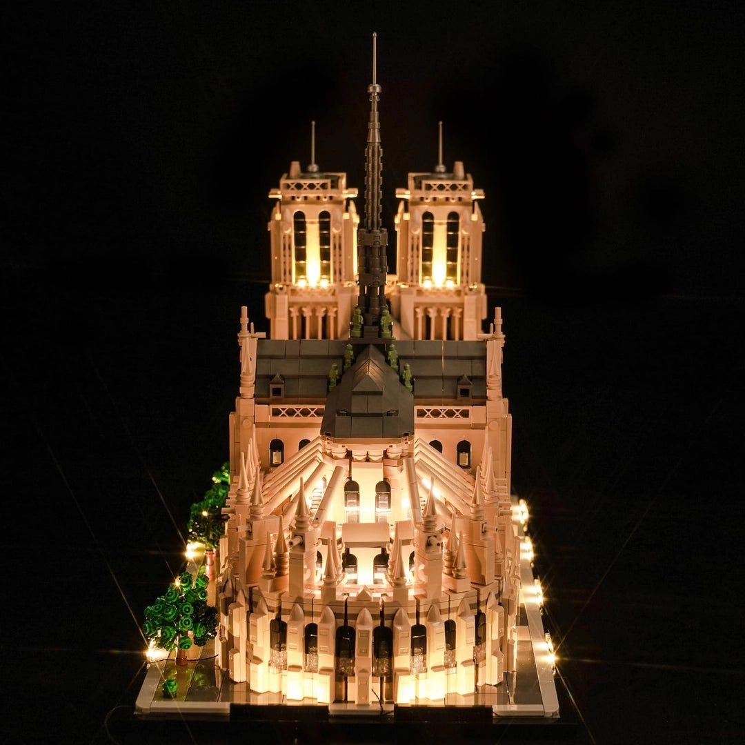 Zestaw LED do Notre Dame LEGO z pilotem – podświetlenie RGB modelu 21061 Drugie zdjęcie produktu