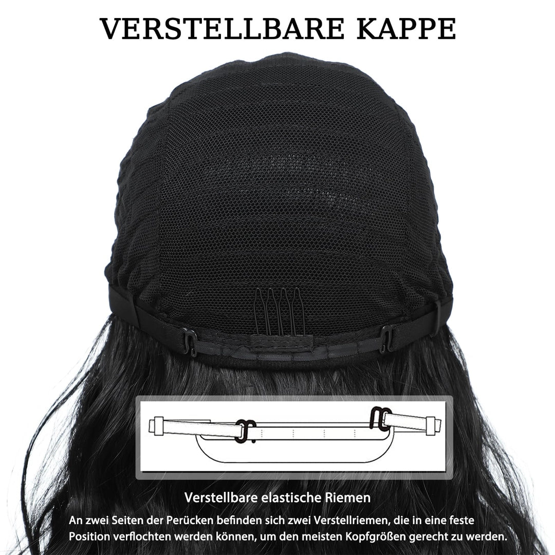 Długa Peruka Fioletowa Fioletowe Włosy Długie 60cm Kręcone Przebranie Cosplay Anime