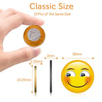 Zestaw magnesów emoji 28 szt. uśmiechnięte buźki 3 cm na lodówkę i auto