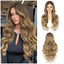 Długa peruka fale ombre blond brąz naturalna koronka lace front 60 cm