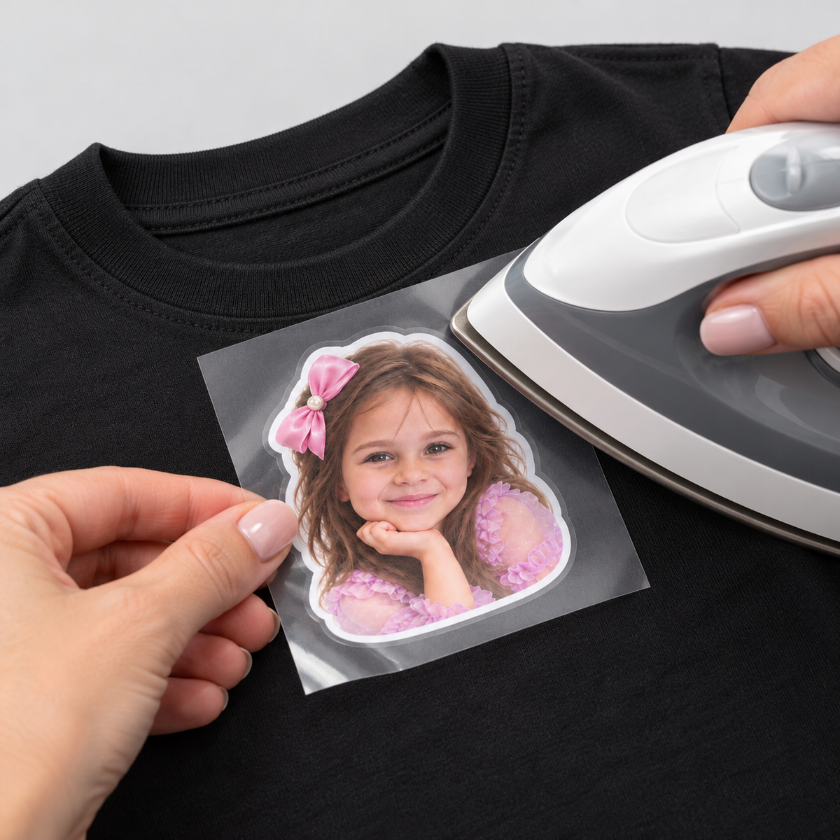 Naprasowanki DTF personalizowane ze zdjęcia dziecka – Księżniczka | Arkusz A4