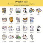 Naszywki termiczne 22 szt. łatki aplikacje do ubrań DIY haftowane Śmieszne Koty