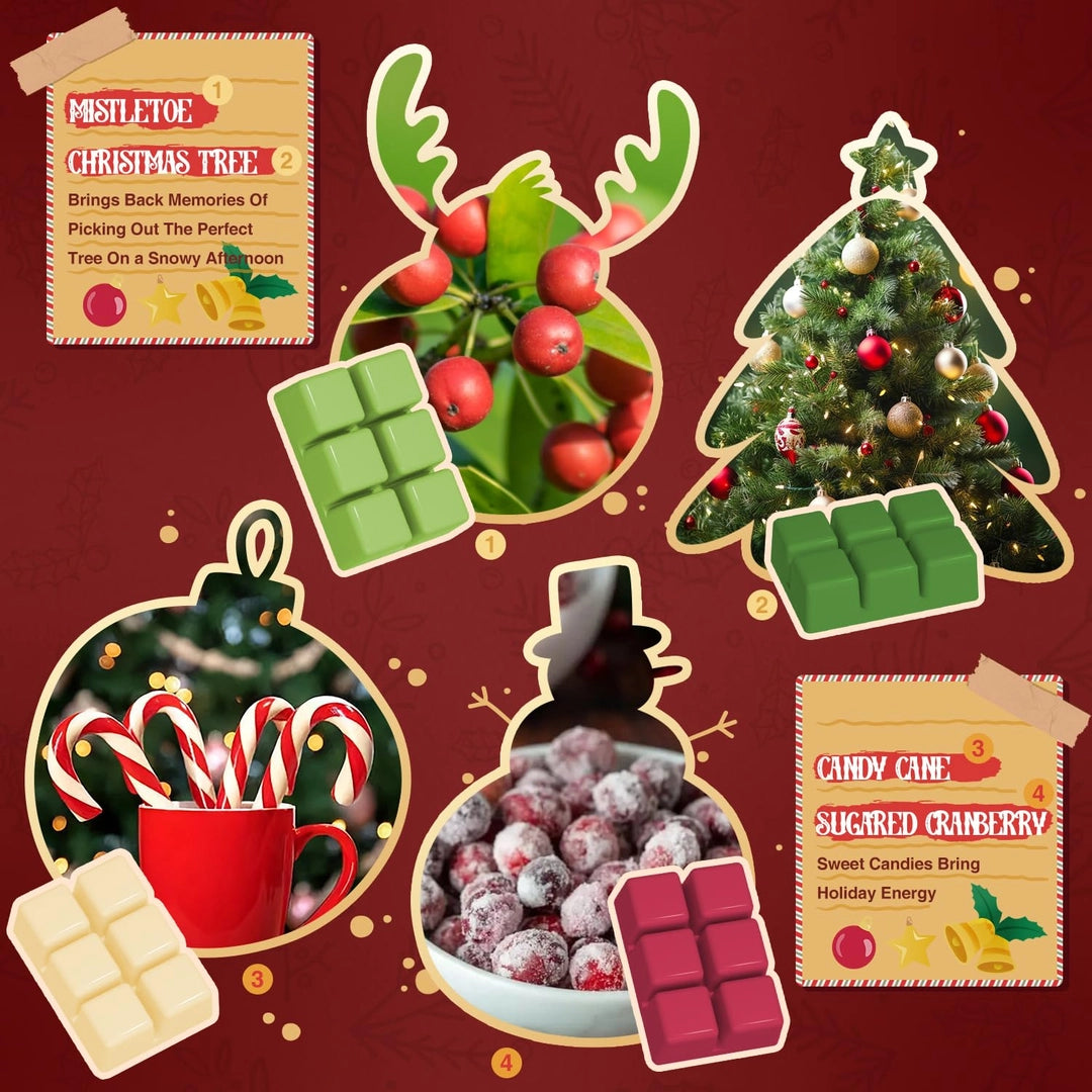 Zestaw wosków zapachowych sojowych świątecznych 8 aromatów – Christmas Party